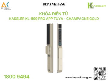 Khóa điện tử Kassler KL-599 PRO App Tuya - Champagne Gold
